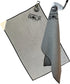 Multi-Function Magnetic Golf Towel, 16" x 24", Light Grey with Wash Pocket and Ball Scrubber