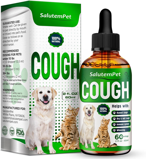 Dog Cough | Cat Cough Relief | Cough Supplements for Dogs and Cats, 2 Oz