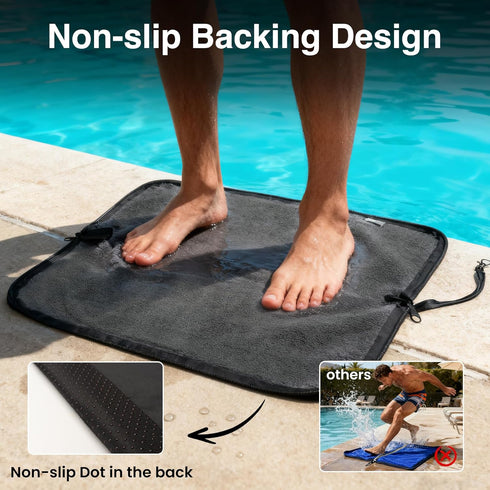 CarryWise 2-in-1 Wet Bag, Changing Mat & Wet Dry Bag with Non-Slip Backing, Water-Resistant Zipper & Towel Lining