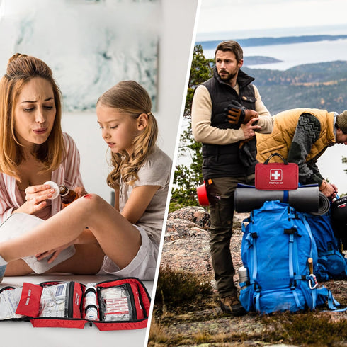 First Aid Kit - Trauma Kit with Essential Emergency Medical Supplies, Waterproof Travel First Aid Kit, Simple