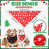 100 Paterr Pieces Dog Bandanas Bulk Christmas Pet Handkerchief Soft Dog Cute Triangle Bibs Kerchief Adjustable Washable