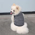 Classic Striped Teacup Pet Dog T-Shirts, 100% Cotton Tank Vest for Small Dogs, Sleeveless Clothes for Chihuahua
