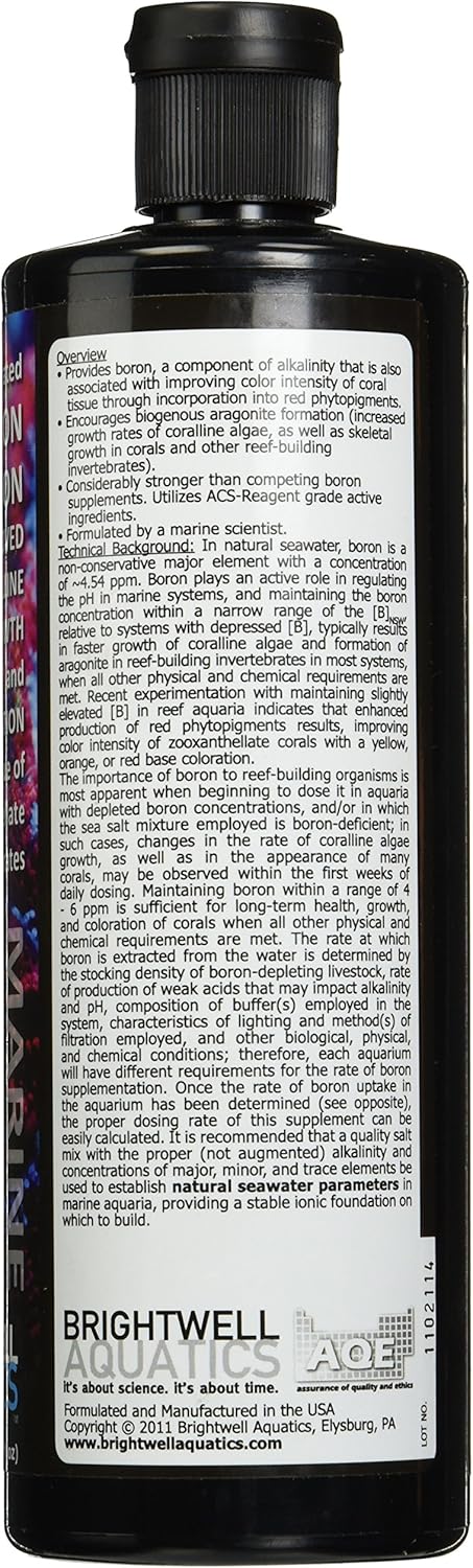 Brightwell Aquatics BoroChrom, Concentrated Boron Solution for Coralline Growth, 500 ml