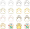 OLYCRAFT 24PCS Dog Paw Open Bezel Charms, 29x32mm Alloy Frame Pendants for Resin Jewelry Making – 6 Colors