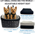 OtterPets 35lbs, 3Storage 2 Small Dog Car Seat, Memory Foam Dog Booster Car Seats with Thick Cushion for Medium Dogs