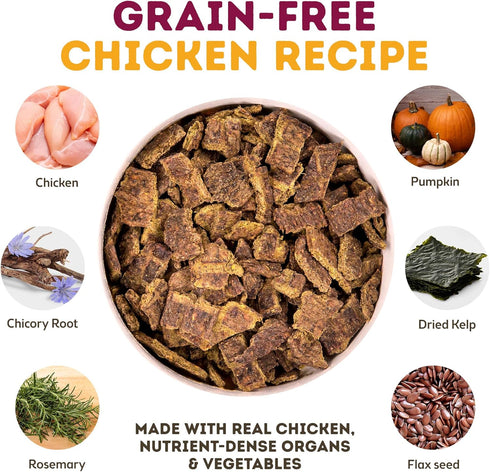 Only Natural Pet MaxMeat Holistic Air Dried Dog Food, All Natural, High Protein, Grain Free, Chicken with Pumpkin &