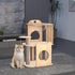 Trimmable Cat Scratching Post, Carpet Covered 78.7”x15.8” Self-Adhesive Cat Tree Shelves Replacement Parts