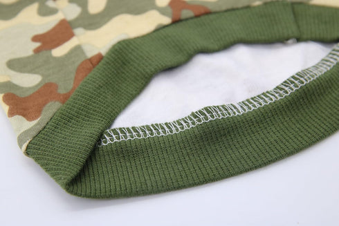 DroolingDog Camo Costume Dog T-Shirt for Small Dogs - Army Green Color