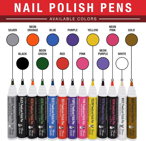 Warren London Pawdicure Dog Nail Polish Pens - Made in USA, Quick Dry, Neon Pink, 13 Colors