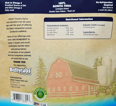 Bonita Tuna Flakes for Cats and Dogs 4.25oz | Premium Dried Tuna Cat Treat | All-Natural Gluten & Grain Free Tuna Flake