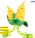 Corn Cob Tug Rope Dog Toy - Squeaky Gift for Puppy Birthday - Funny Cute Toys for Small to Medium - Durable