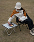 Ultralight Silver Compact Folding Camping Table (Size S)