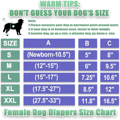 wegreeco Washable Reusable Dog Diapers, Pack of 3 Small Female Dog Period Panties Diapers in Heat