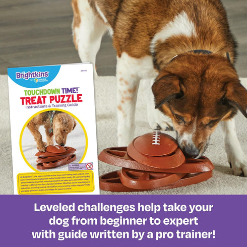 Brightkins Touchdown Time! Interactive Dog Puzzle Toys - Gifts for Dogs, Treat Puzzle