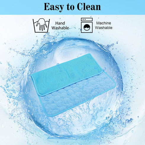 Dog Cooling Mat, Washable Ice Silk Cooling Mat for Dogs, Waterproof Bottom Summer Sleeping Pad, Self Cooling Pad