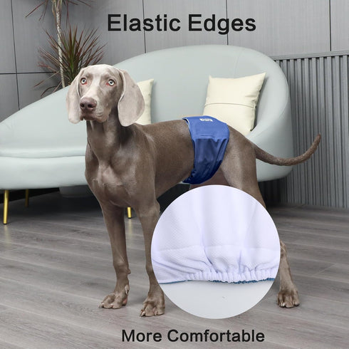 Diapers,5 Pack JoyDaog Reusable Dog Belly Bands for Male Dogs Premium Washable Dog Diapers Male Doggie Nappies Wrap,XXL