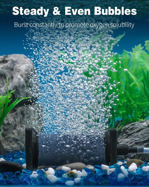 Pawfly Aquarium Air Stone, 3 Inch Bubbler Tool for Fish Tanks, Buckets, Small Ponds, 2 Pack