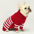 Fitwarm Dog Striped Knitted Sweater, Thermal Turtleneck Pet Coat, Dog Winter Clothes for Small Dogs Boy Girl, Cat Apparel, Red, Small