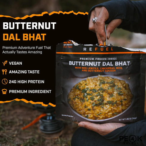 Backpacking (2 Peak Refuel Butternut Dal Bhat | Freeze Dried and Camping Food | Amazing Taste & Quality | High Protein