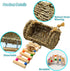Hermit Crab Hideout with Ladder, Lizard Climbing Toys, Hermit Crab Hut with Aquarium Plants, Reptile Habitat for Gecko