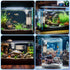 15-55 AQQA Aquarium Fluidized Moving Bed Filter,Media Submersible Sponge Filter with Air Stone Ultra-Silence Dissolved