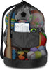 Heavy Duty Soccer Ball Net Bag, 100L Extra Large Capacity for 10-12 Balls, Drawstring Mesh Bag with Zipper Pocket