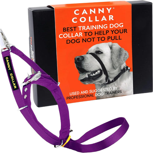Canny Collar No-Pull Dog Collar - Gentle Head Collar for Dogs, Training Tool for Easier Walking, Purple