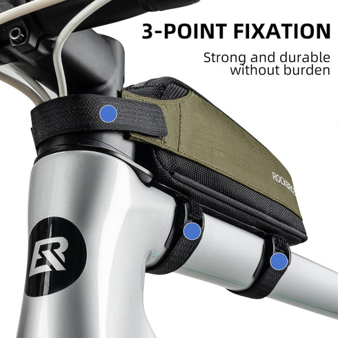 ROCKBROS Bike Top Tube Bag, Frame Bag, Small Aerodynamic Triangle Bag for Triathlon and Gravel Bikes
