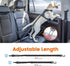 IOKHEIRA Updated Adjustable Dog Seatbelt, Reflective Bungee Car Seat Belt with Rotatable Carabiner, Hook & Buckle