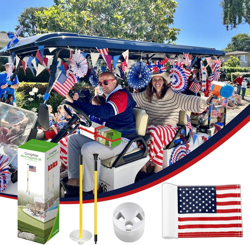 KINGTOP Mini Golf Flagstick - Practice Putting Green Flags for Yard, 3 Feet, Fiberglass Portable Design