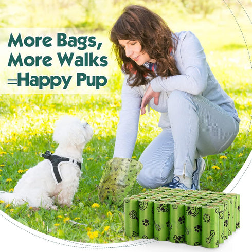 1080 Pack, Dog Poop Bags Bulk Value Strong Leak-Proof Doggie Bags for Poop, Dog Waste Bag Refill Rolls
