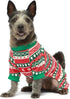 Fitwarm Dog Christmas Outfit, Dog Pajamas, Dog Winter Clothes for Small Dogs Boy Girl, Pet Ugly Sweater, Cat PJS, Red Green, Small