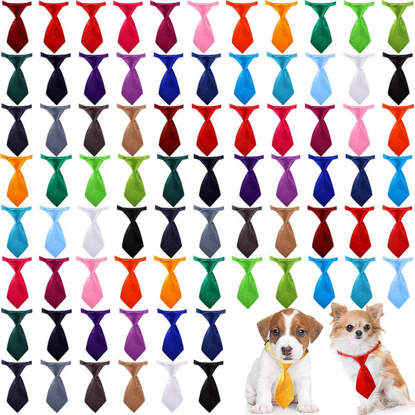 78 Pieces Dog Ties, Adjustable Pet Ties Collar Grooming Accessories for Small Pets, Birthday Photography Gifts