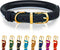 OOPSDOGGY Reflective Rolled Leather Dog Collar for Large Dogs, Adjustable Soft Padded Collar (L, 14"-18", Black)