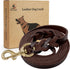 FAIRWIN Leather Dog Leash, 6 Foot, Braided Military Grade Heavy Duty for Large Medium Small Dogs, Brown, XL: 1" x 6ft