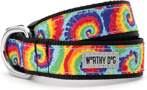 The Worthy Dog Kaleidoscope Stylish Durable Dog Collars, Adjustable Comfortable Nylon with Quick Release Buckle -