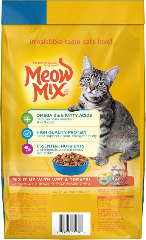 Meow Mix Seafood Medley Dry Cat Food, 3.15 Pound Bag (Pack of 4)
