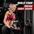 Yes4All Double D Row Handle Cable Attachment for Weight Workout, LAT Pull Down V Bar, 880LBS Capacity, Home Gym