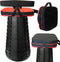 Portable Foldable Stool Bundle Set - Large Square Collapsible Stool with Thick Seat Cushion for Camping Travel