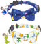 ADOGGYGO Cat Collar Breakaway, 2 Pack Kitten Collar with Removable Bowtie, Universe Dinosaur Design