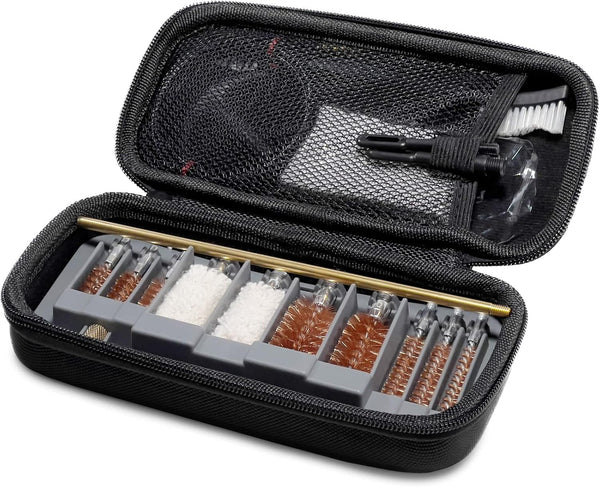 GRITR Universal Multi-Caliber Gun Cleaning Kit, 12 Ga/20 Ga/.22 Cal, Pistol, Rifle & Shotgun Supplies Set