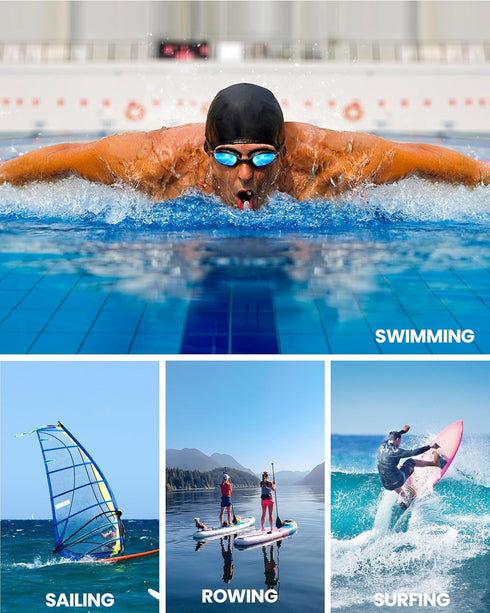 OutdoorMaster Goby Swim Goggles for Adults, Anti-fog, UV Protection, No Leaking, for Men, Women, Youth, Plum