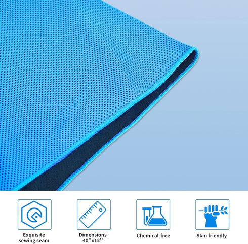 Generic 4 Packs (40"x12") Cooling Towels Microfiber Ice Towel for Neck & Face - Yoga, Golf, Sports, Running, Gym