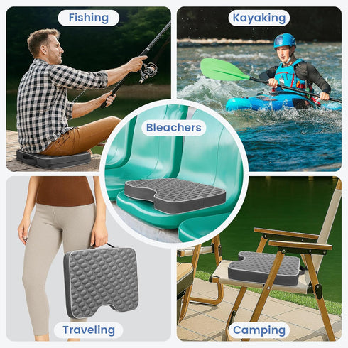 JDITVYHANO 2 Pack 2.5-Inch Stadium Seat Cushions - Portable Bleacher Cushions with Extra Thick High-Density Foam