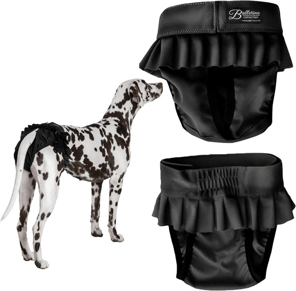 FINNERO Ballerina Dog Diaper Washable, Reusable, Leak-Proof Heat, Period & Urine Incontinence