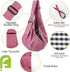 Pet Sling Carrier - Adjustable Shoulder Strap Puppy Tote, Hands-Free Reversible Pet Backpack for Outdoor Travel Pink