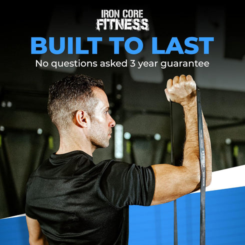 Pull Up Assistance Resistance Bands by Iron Core Fitness- Strength Power Flexibility Training at Home or Gym. Ebooks and Workout Chart Included. by Iron Core Fitness