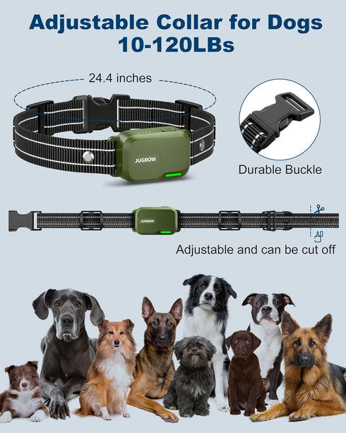 Jugbow Dog Shock Collar, 3300FT Training Collar with Remote, Innovative IPX7 Waterproof with 4 Training Modes,
