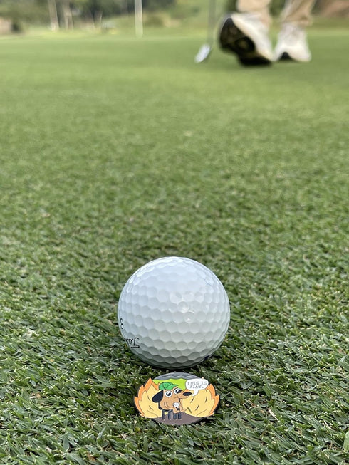 Wolph This is FINE Golf Ball Marker - Magnetic Hat Clip, Funny Golf Gifts and Accessories for Men Women