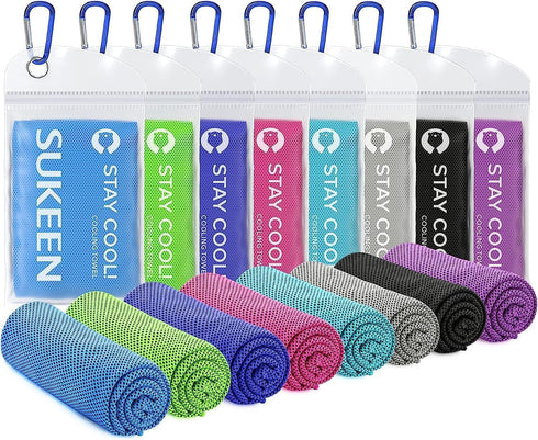 Sukeen Cooling Towels for Neck and Face (40"x12"), Soft Breathable Cooling Towel,